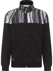 CARLO COLUCCI Sweatjacke Di Tonno Schwarz/Grau/Silber