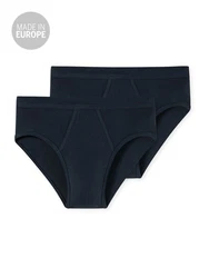 Schiesser Slip Herren Slips und Shorts (basic) Dunkelblau/Hellblau