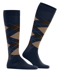 Burlington Kniestrümpfe Edinburgh Dunkelblau/Blau
