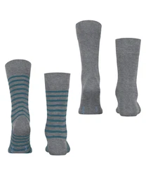 Esprit Socken Fine Stripe 2-Pack Grau/Dunkelblau/Dunkelgrau