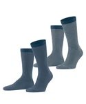 Esprit Socken Allover Stripe 2-Pack Dunkelblau/Blau/Grau