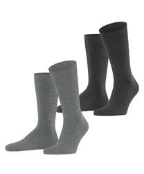 Esprit Socken Fine Dot 2-Pack Dunkelgrau/Grau/Schwarz