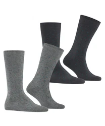 Esprit Socken Fine Dot 2-Pack Dunkelgrau/Grau/Schwarz