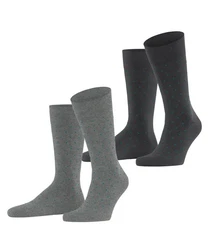 Esprit Socken Fine Dot 2-Pack Dunkelgrau/Grau/Schwarz