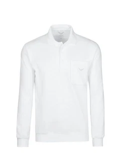 Trigema Sweatshirt Langarm Polo blau/nightblau/melange Trigema Sweatshirt Langarm Polo blau/nightblau/melange