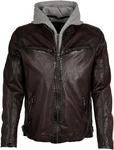 Mauritius Lederjacke GMRayco Dunkelbraun/Grau/Dunkelrot/Braun
