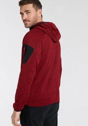 CMP Strickfleecejacke MAN JACKET FIX HOOD Dunkelgrau/Grau/Schwarz
