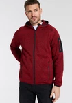 CMP Strickfleecejacke MAN JACKET FIX HOOD Dunkelgrau/Grau/Schwarz