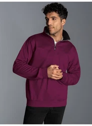 Trigema Sweatshirt mit Reißverschluss rot
