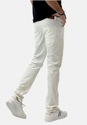 Elara Slim-Fit Jeans Herren Denim Stretch Hose (1-tlg) Weiß/Creme