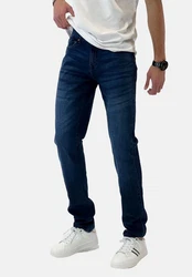 Elara Slim-Fit Jeans Herren Denim Stretch Hose (1-tlg) Weiß/Creme/Hellblau