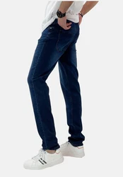 Elara Slim-Fit Jeans Herren Denim Stretch Hose (1-tlg) Weiß/Creme/Hellblau