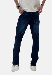 Elara Slim-Fit Jeans Herren Denim Stretch Hose (1-tlg) Weiß/Creme/Hellblau
