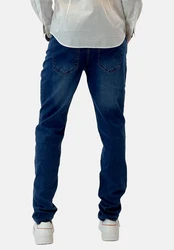 Elara Slim-Fit Jeans Herren Denim Stretch Hose (1-tlg) Creme/Weiß/Blau