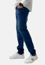 Elara Slim-Fit Jeans Herren Denim Stretch Hose (1-tlg) Creme/Weiß/Blau