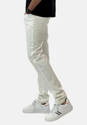 Elara Slim-Fit Jeans Herren Denim Stretch Hose (1-tlg) Weiß/Creme