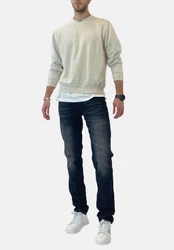 Elara Slim-Fit Jeans Herren Denim Stretch Hose (1-tlg) Creme/Beige/Khaki/Weiß/Braun/Rot