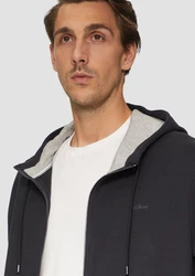 s.Oliver Allwetterjacke Sweatshirt-Jacke mit Kapuze 