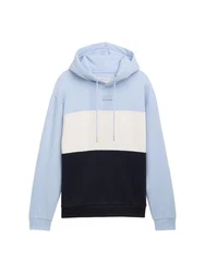 TOM TAILOR Denim Sweatshirt Hoodie mit Print Blau/Hellblau