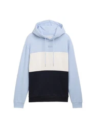 TOM TAILOR Denim Sweatshirt Hoodie mit Print Blau/Hellblau