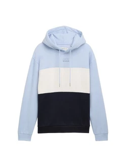 TOM TAILOR Denim Sweatshirt Hoodie mit Print Blau/Hellblau TOM TAILOR Denim Sweatshirt Hoodie mit Print Blau/Hellblau