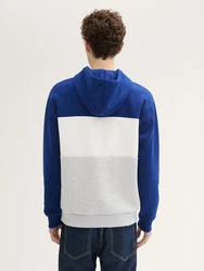 TOM TAILOR Denim Sweatshirt Hoodie mit Print Dunkelblau/Blau/Grau/Hellblau