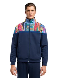 CARLO COLUCCI Sweatjacke Di Tonno Dunkelblau/Blau/Hellblau