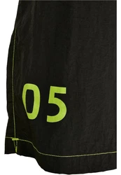 URBAN CLASSICS UC Logo Swim Shorts Grün/Neonfarben/Dunkelgrün