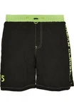 URBAN CLASSICS UC Logo Swim Shorts Grün/Neonfarben/Dunkelgrün