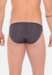Hom Slip Herren Micro Briefs Plumes Dunkelblau/Dunkelgrau/Blau/Braun