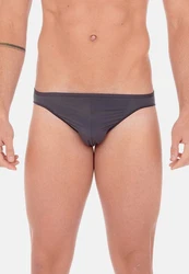 Hom Slip Herren Micro Briefs Plumes Dunkelblau/Dunkelgrau/Blau/Braun