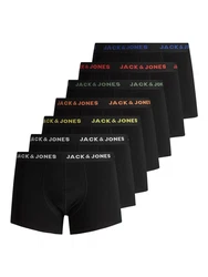 Jack & Jones Unterhemd Sense Trunks 3-Pack 3612 dunkelgrün/orange/rot/schwarz/weiß