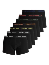 Jack & Jones Unterhemd Sense Trunks 3-Pack 3612 dunkelgrün/orange/rot/schwarz/weiß