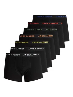 Jack & Jones Unterhemd Sense Trunks 3-Pack 3612 dunkelgrün/orange/rot/schwarz/weiß