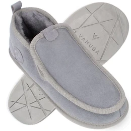 BOND Herren Hausschuh Echtleder Httenschuhe/Winter-Hausschuhe/Gefttert