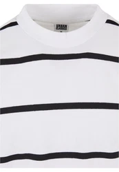 URBAN CLASSICS T-Shirt Urban Classics Herren Oversized Sleeve Modern Stripe Tee Dunkelblau/Weiß/Schwarz/Creme