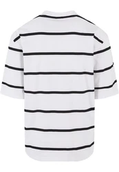 URBAN CLASSICS T-Shirt Urban Classics Herren Oversized Sleeve Modern Stripe Tee Dunkelblau/Weiß/Schwarz/Creme