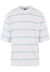 URBAN CLASSICS T-Shirt Urban Classics Herren Oversized Sleeve Modern Stripe Tee Hellblau/Türkis/Weiß/Grau/Blau