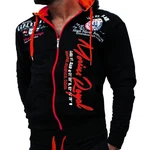 Jaylvis Collegejacke Herren Sweatjacke Sportjacke Joggingjacke mit Kapuze Marine/Royal