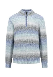 Sweatshirt Zip Troyer, effect yarn