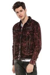 Bikerjacke (1-St) mit tollem Allover-Print