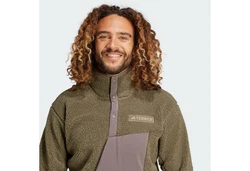 adidas TERREX XPLORIC HIGH PILE FLEECE Dunkelgrün/Khaki/Grün