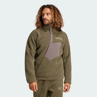 adidas TERREX XPLORIC HIGH PILE FLEECE Dunkelgrün/Khaki/Grün