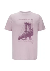 s.Oliver T-Shirt Kurzarmshirt Rosa/Lila