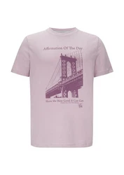 s.Oliver T-Shirt Kurzarmshirt Rosa/Lila