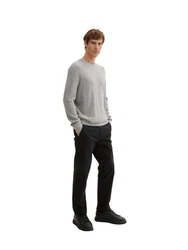TOM TAILOR Strickpullover Rundhals Grau/Weiß/Grün/Hellgrau/Dunkelgrau