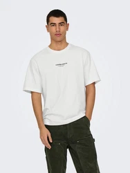 Only & Sons Rundhalsshirt ONSCURATED schwarz / weiß