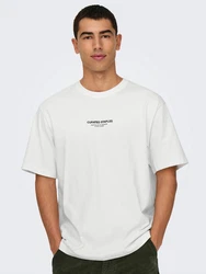 Only & Sons Rundhalsshirt ONSCURATED schwarz / weiß