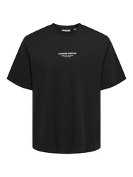 Only & Sons Rundhalsshirt ONSCURATED schwarz/weiß