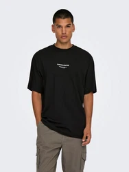 Only & Sons Rundhalsshirt ONSCURATED schwarz/weiß